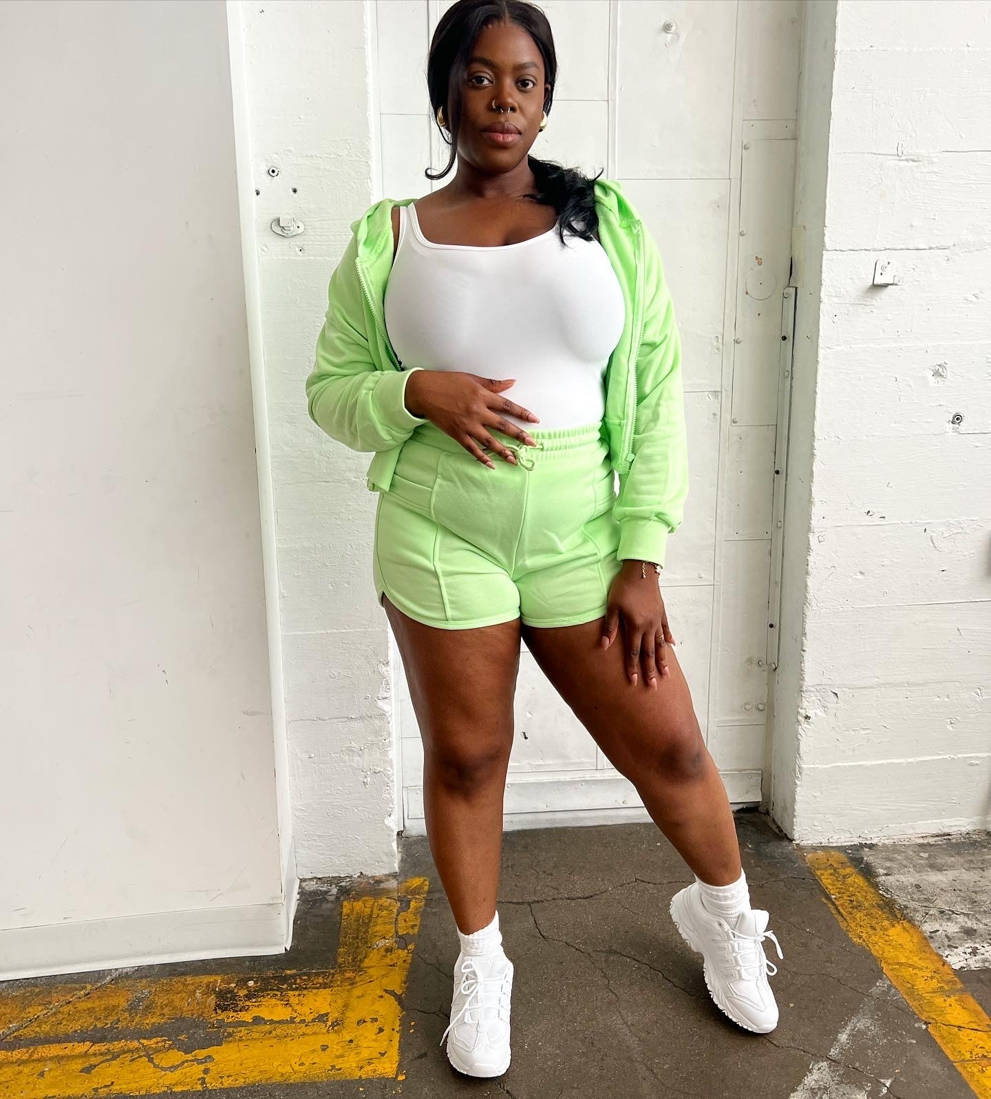 Lime Green 2 Piece Short Set The Lounge Avenue