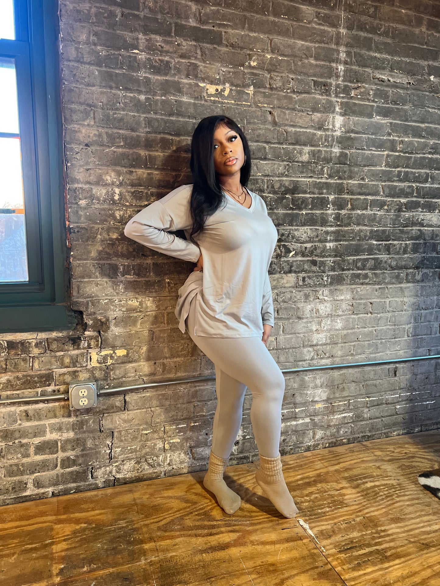 Gray Legging Set