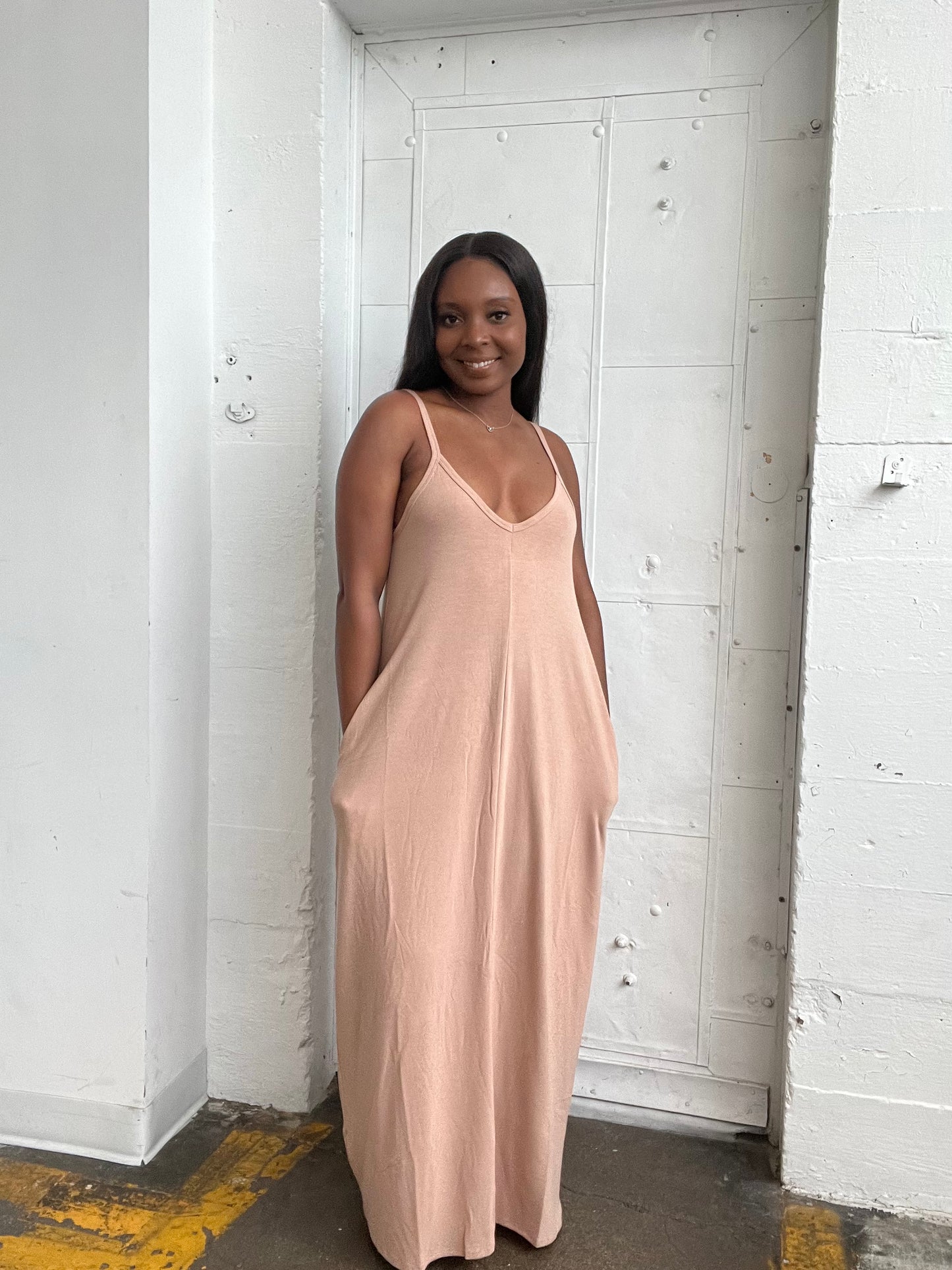 Tan cami maxi dress