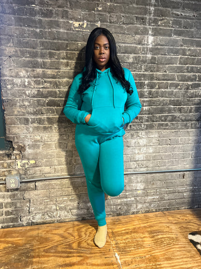 Dark Mint Green Jogger set