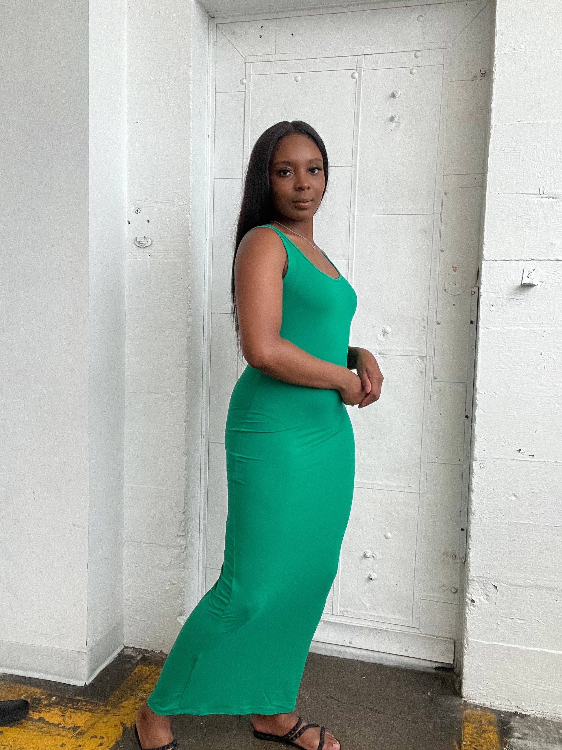 Tank maxi dress green