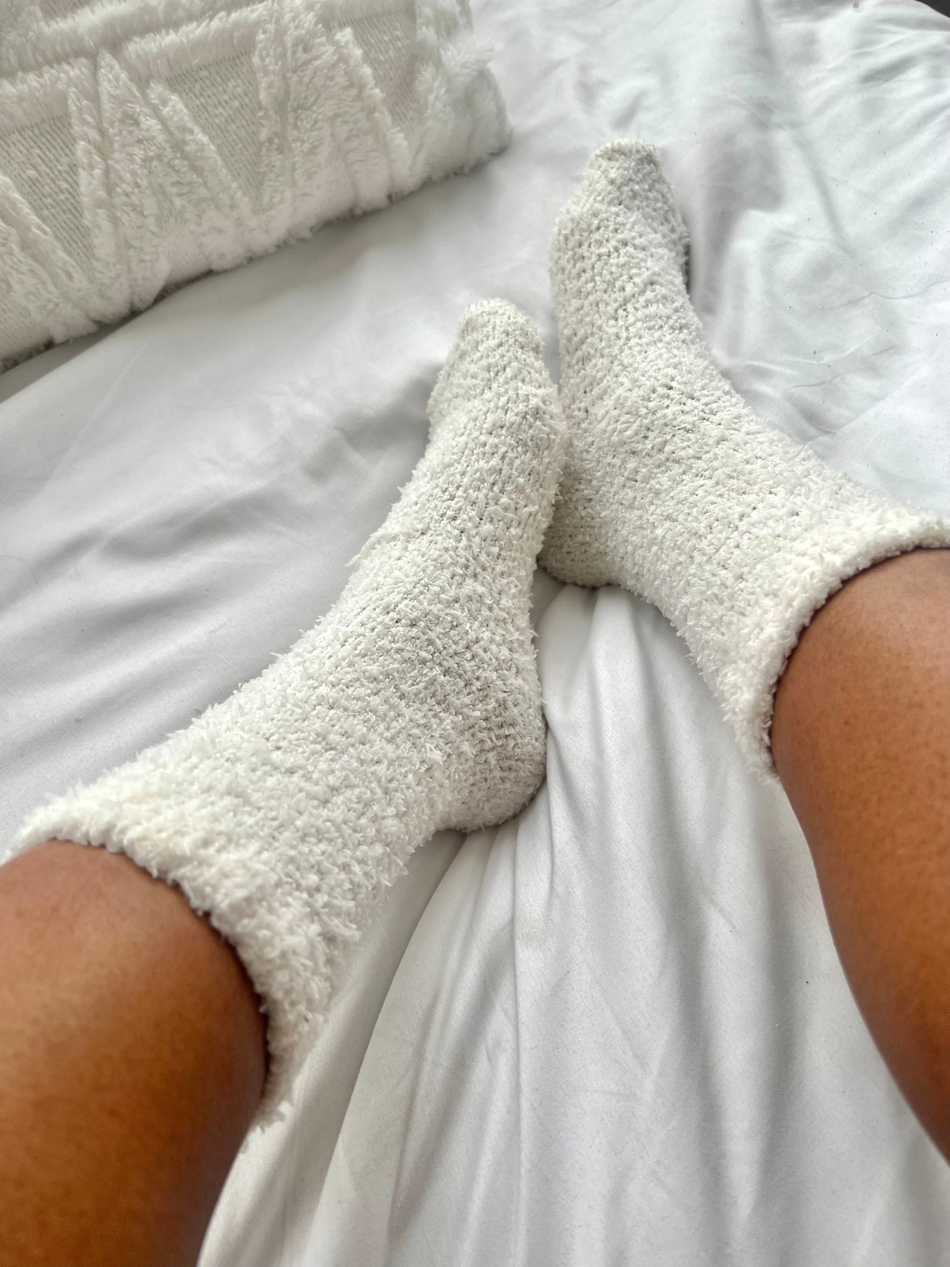 White Fuzzy Socks