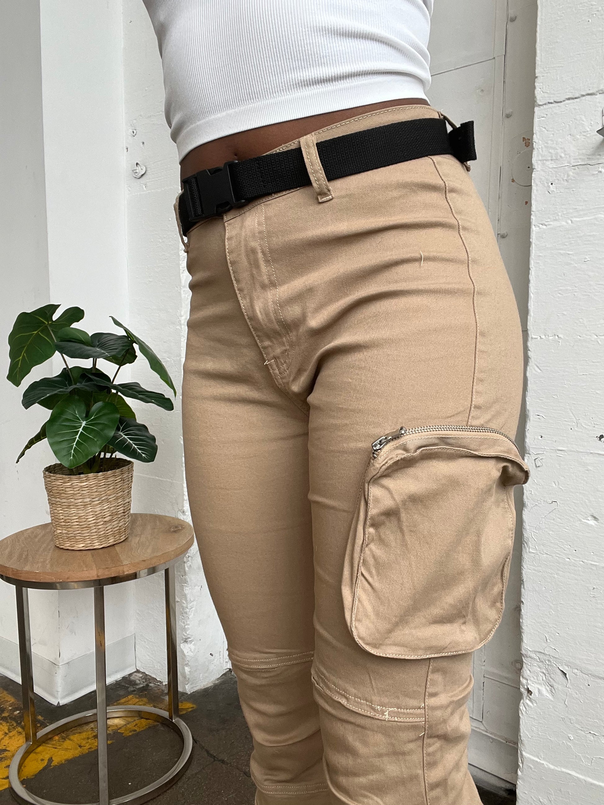 Khaki cargo pants